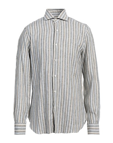 BARBA Napoli Linen shirt Grey 100% Linen