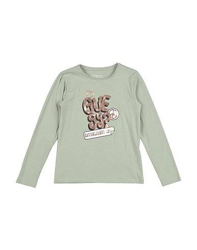 GUESS T-shirt Verde salvia 95% Cotone organico, 5% Elastan