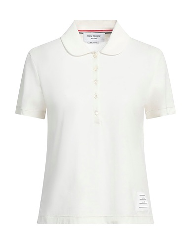 THOM BROWNE Polo shirt Off white 100% Cotton