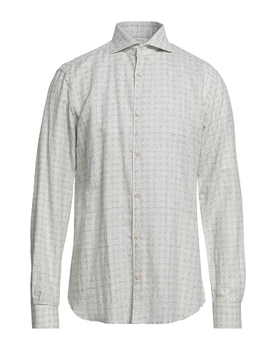 BORSA Patterned shirt VERDE CHIARO 60% Linen, 40% Cotton