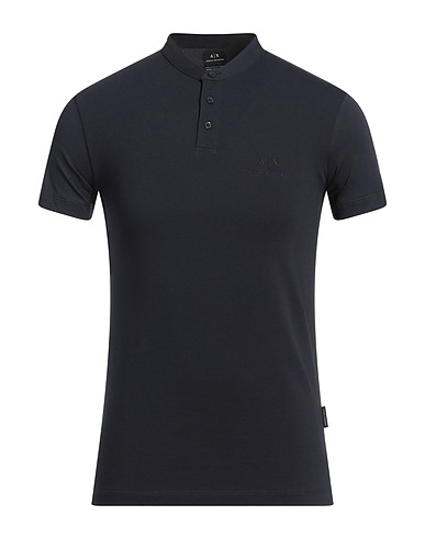 ARMANI EXCHANGE Polo shirt Midnight blue 95% Cotton, 5% Elastane