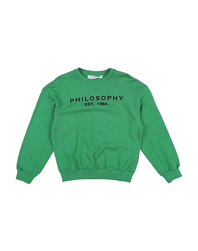 PHILOSOPHY di LORENZO SERAFINI Sweatshirt Green 100% Cotton, Elastane