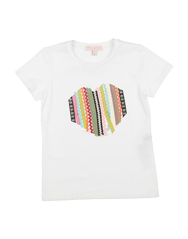 PLEASE T-Shirt Weiß 100% Baumwolle