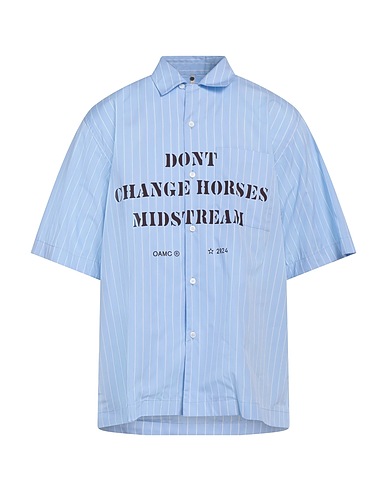 OAMC Striped shirt Sky blue 100% Cotton