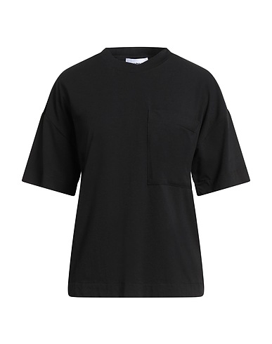 ALPHA STUDIO T-shirt Black 95% Cotton, 5% Elastane