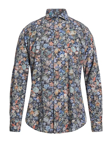 ALEXINGH Patterned shirt Navy 100% Cotton