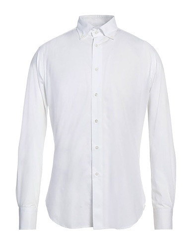 ALEXINGH Solid colour shirt White 100% Cotton