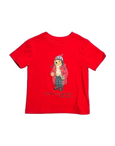 POLO RALPH LAUREN T-shirt Polo Bear & Big Pony Cotton Tee
 Red 100% Cotton