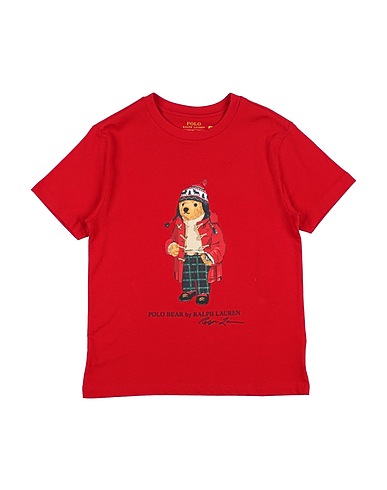 POLO RALPH LAUREN T-shirt Polo Bear & Big Pony Cotton Tee  Red 100% Cotton