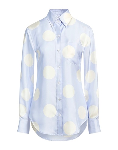 THOM BROWNE Patterned shirts & blouses Sky blue 100% Silk