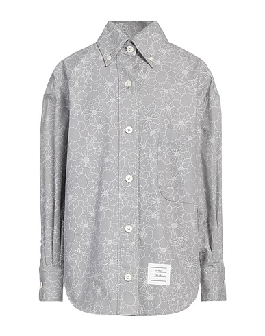 THOM BROWNE フローラル柄シャツ＆ブラウス ライトグレー コットン 100%