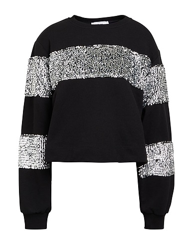 JIJIL Sweatshirt Black 88% Cotton, 12% Polyester