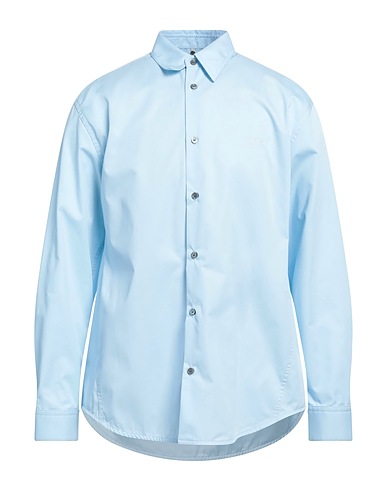 OAMC Shirts Sky blue 65% Polyester, 35% Cotton, Silk