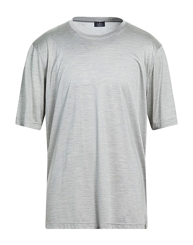 BARBA Napoli Basic T-Shirt Light grey 100% Silk