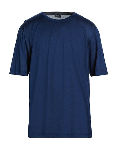 BARBA Napoli Camiseta básica Azul marino 100% Seda