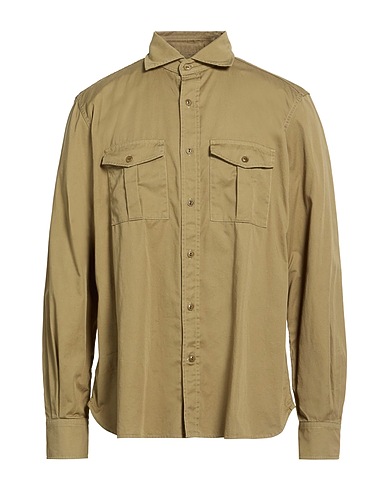 GLANSHIRT Solid colour shirt BY SLOWEAR Military green 100% Cotton