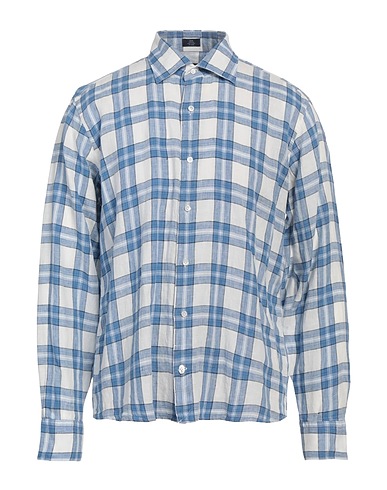 PETER MILLAR Camisa de cuadros Azul marino 100% Lino