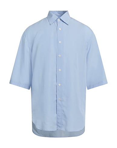 COSTUMEIN Solid colour shirt Sky blue 100% Lyocell