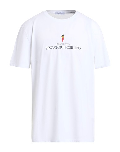 COOPERATIVA PESCATORI POSILLIPO T-shirt Blanc 94% Coton, 6% Élasthanne