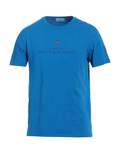 COOPERATIVA PESCATORI POSILLIPO T-shirt Azzurro 94% Cotone, 6% Elastan