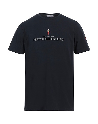 COOPERATIVA PESCATORI POSILLIPO T-shirt Blu notte 94% Cotone, 6% Elastan