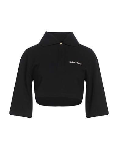 PALM ANGELS Polo shirt Black 100% Cotton