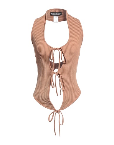 ANDREĀDAMO Top Light brown 80% Viscose, 10% Polyester, 9% Polyamide, 1% Elastane