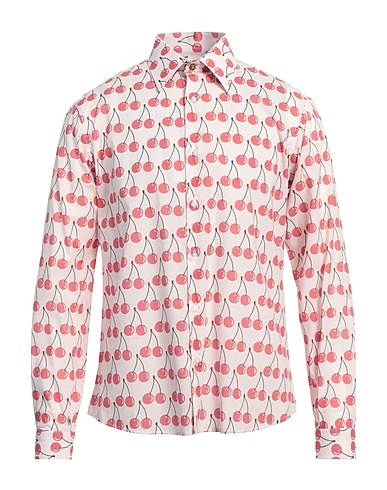 NEILL KATTER Patterned shirt Light pink 100% Cotton