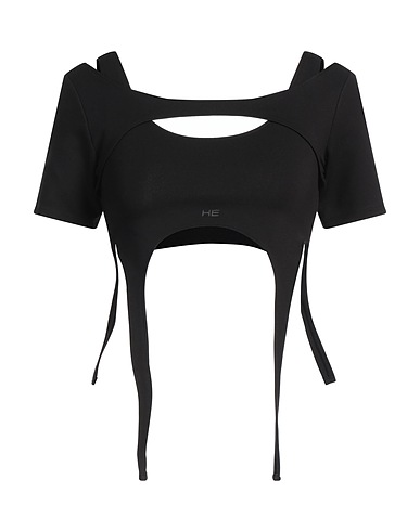 HELIOT EMIL Top Nero 68% Viscosa, 27% Nylon, 5% Elastan