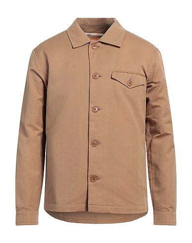 HINDUSTRIE Camisa lisa Caqui 58% Algodón, 42% Lino