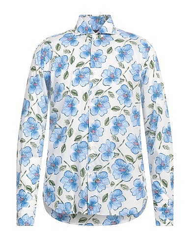 ORIAN Hemd mit Muster Weiß 100% Baumwolle