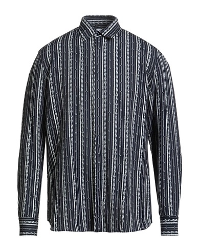 PT Torino Patterned shirt Midnight blue 65% Viscose, 35% Linen