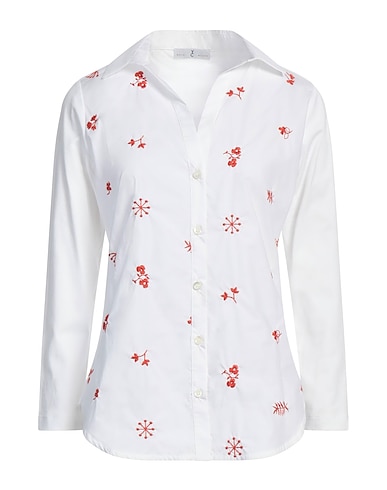 WHYCI フローラル柄シャツ&ブラウス ホワイト コットン 100%