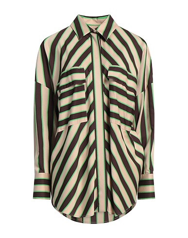 MSGM Striped shirt Beige 88% Viscose, 12% Polyamide