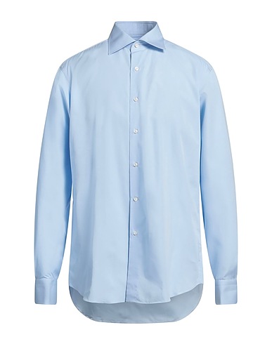 FRAY Solid color shirt Light blue 100% Cotton
