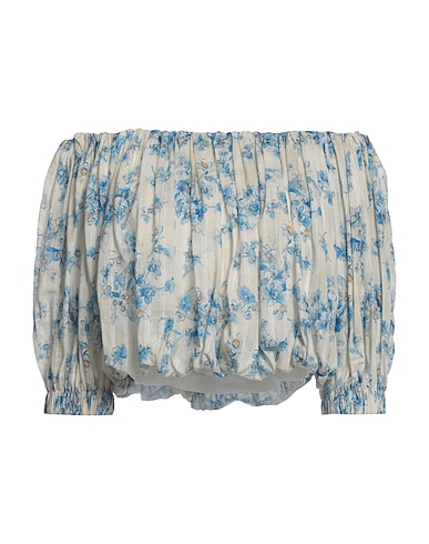 SEMICOUTURE Top Blue 76% Cotton, 24% Silk