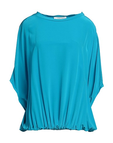 LIVIANA CONTI TOPS & TEES Turquoise 100% Silk