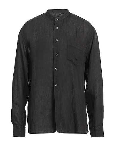 120% LINO Camicia in lino Nero 100% Lino