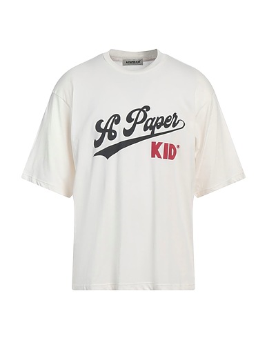 A PAPER KID T-shirt Panna 100% Cotone