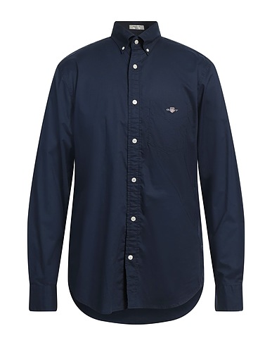GANT Solid colour shirt Midnight blue 100% Cotton