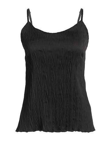 ANGELA MELE MILANO Camisole Black 50% Viscose, 45% Polyester, 5% Elastane
