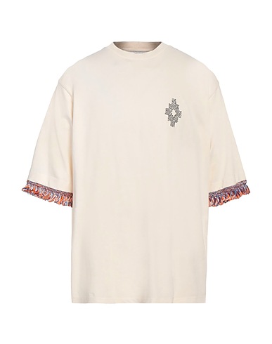 MARCELO BURLON Oversize-T-Shirt Cream 100% Cotton, Elastane
