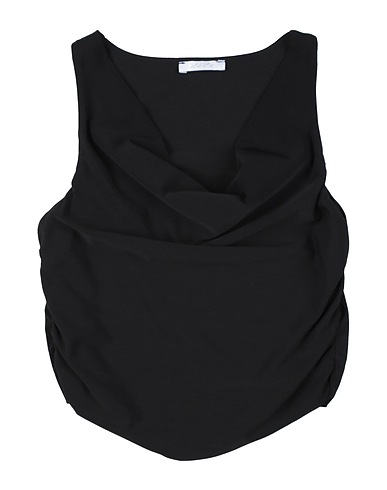 L:Ú L:Ú by MISS GRANT Топ без рукавов Чёрный 95% Хлопок, 5% Эластан