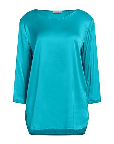 CAMICETTASNOB Top Turquoise 97% Viscose, 3% Elastane