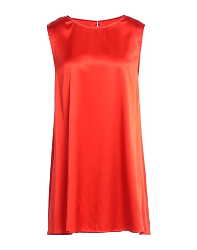PUROTATTO Top Tomato red 92% Silk, 8% Elastane