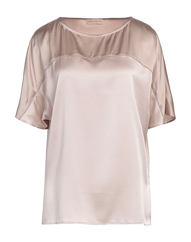 PUROTATTO Top Beige 92% Silk, 8% Elastane