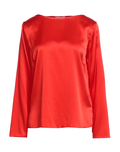 PUROTATTO Top Tomato red 92% Silk, 8% Elastane