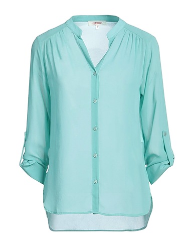 KONTATTO Solid color shirts & blouses Light green 100% Polyester