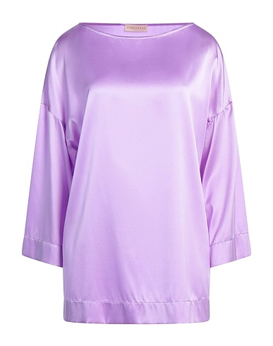 PUROTATTO Top Mauve 92% Soie, 8% Élasthanne