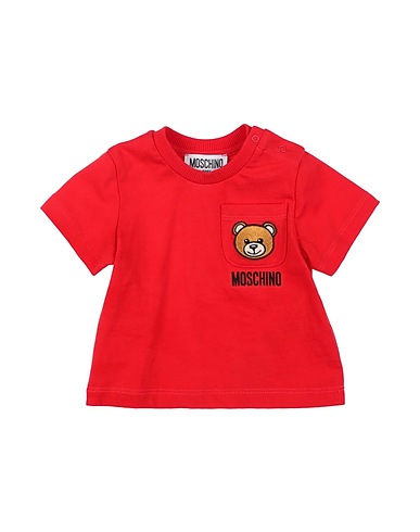 MOSCHINO BABY T-shirt Rosso 100% Cotone, Elastan, Poliestere